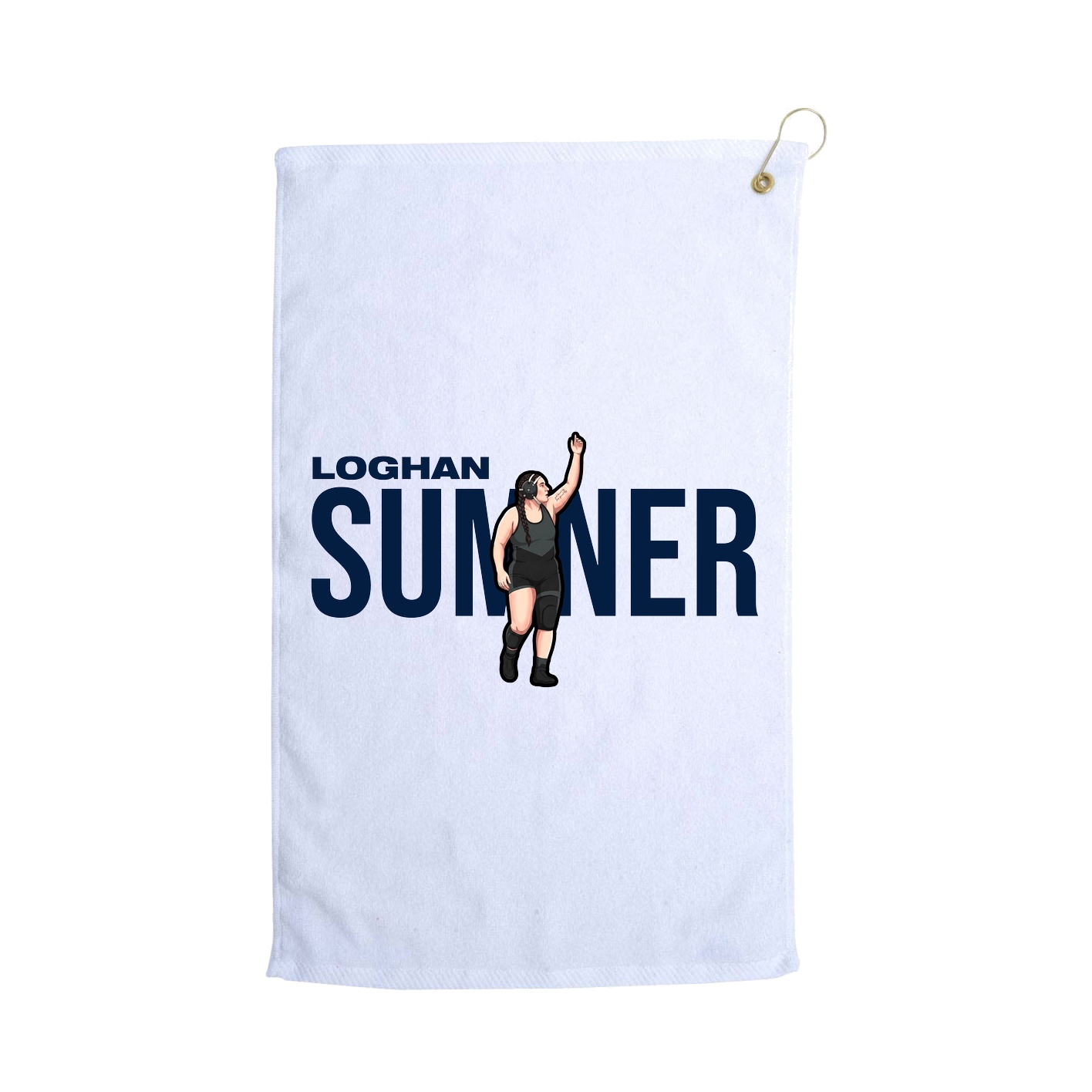Golf Towel — Player Name in White