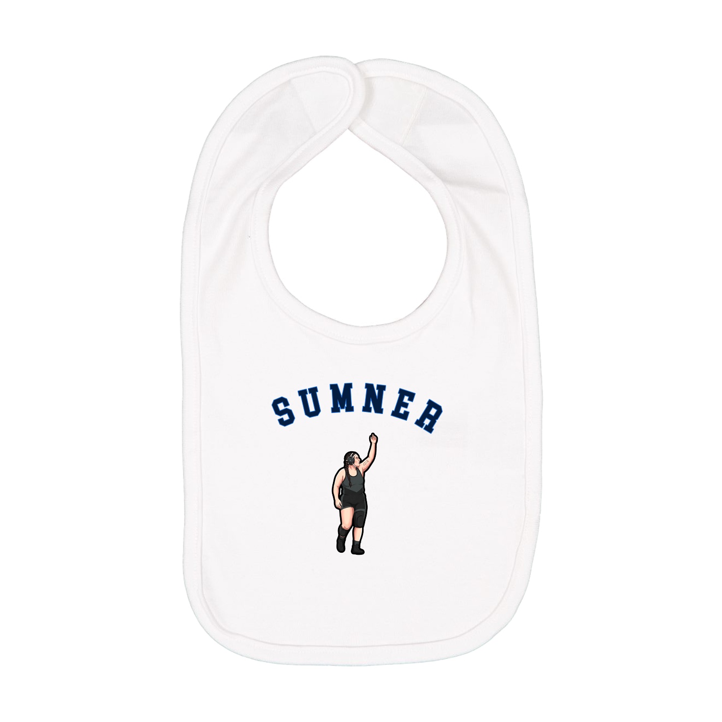 Infant Bib — Shirsey Arch in White