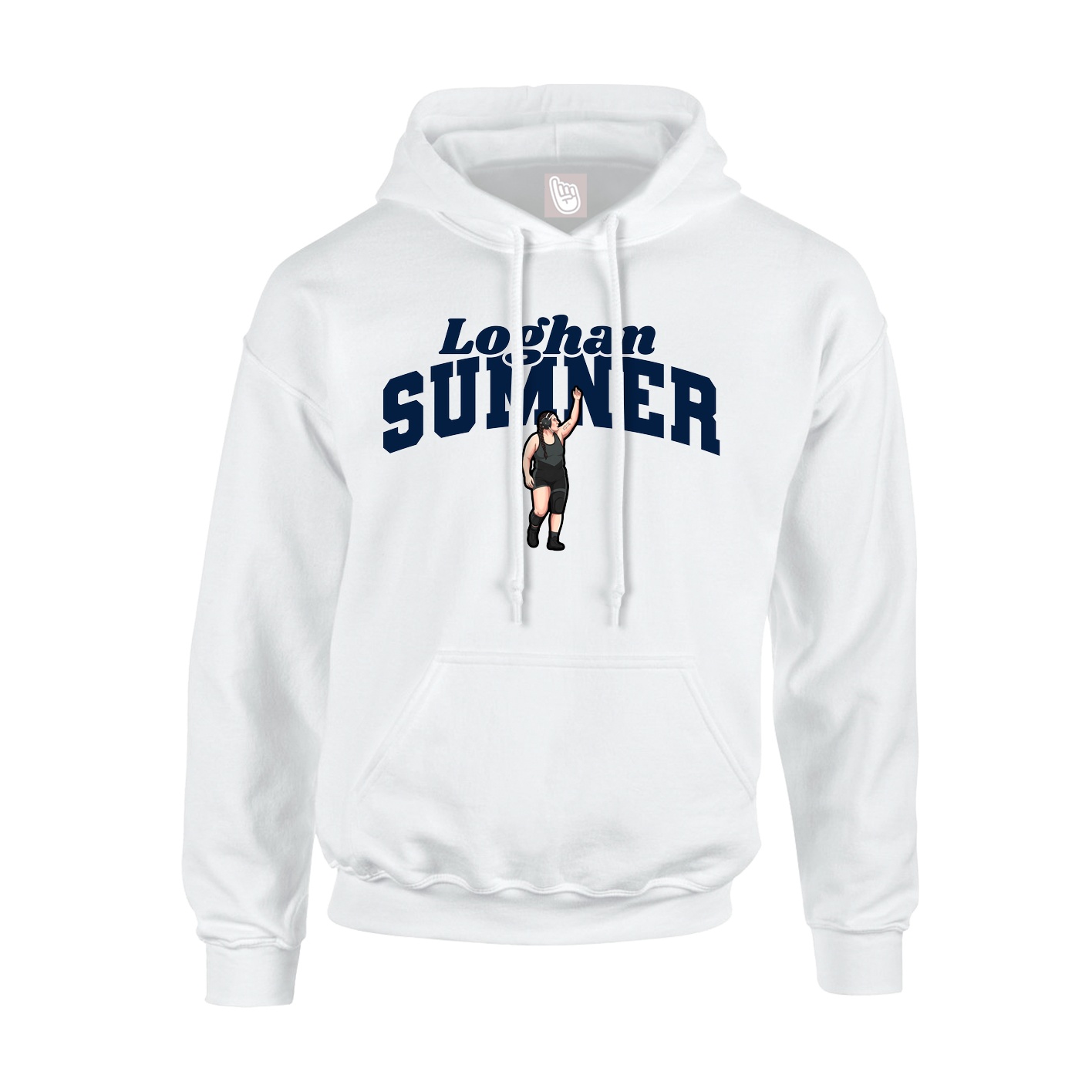 Hoodie — Signature Arch in White