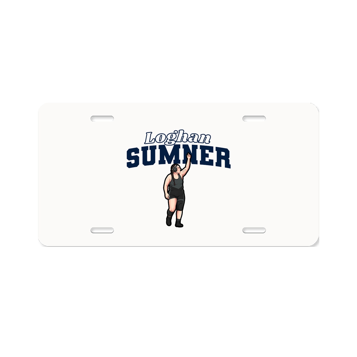 License Plate — Name Arch in Classic