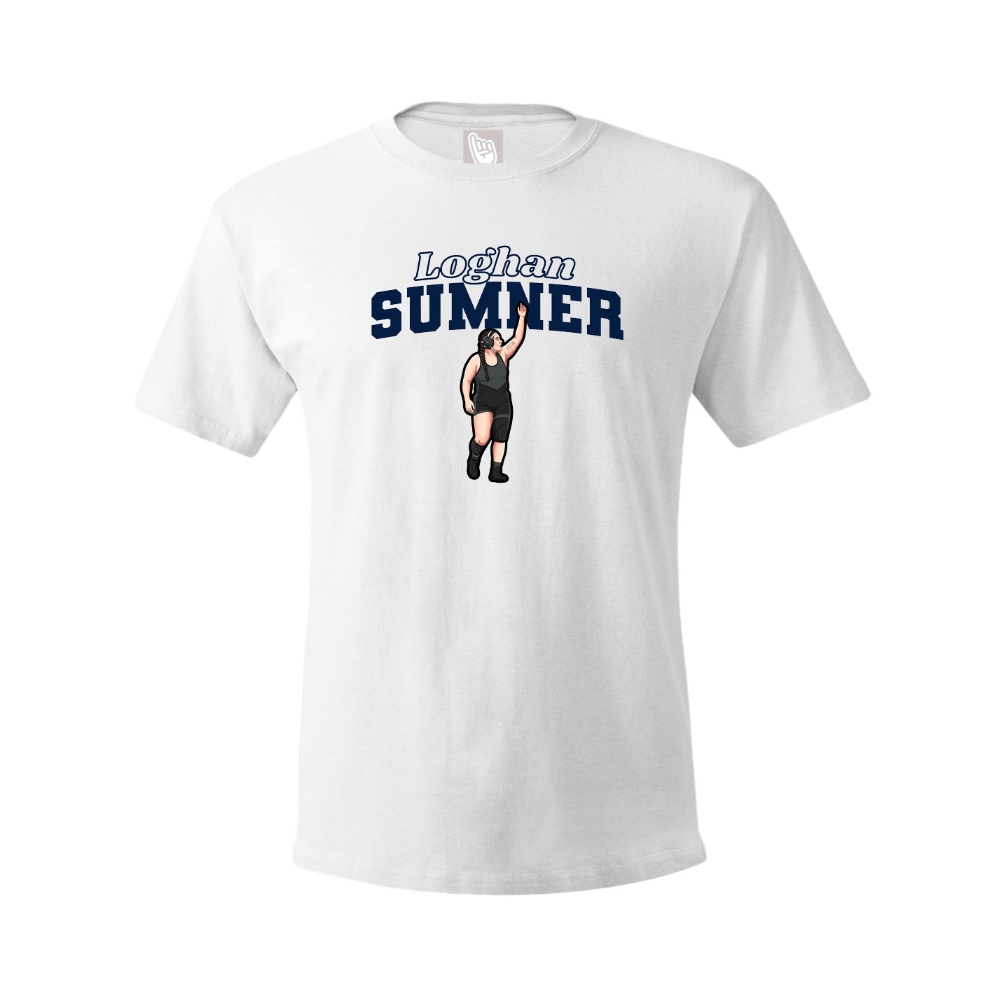 Youth Tee — Name Arch in White