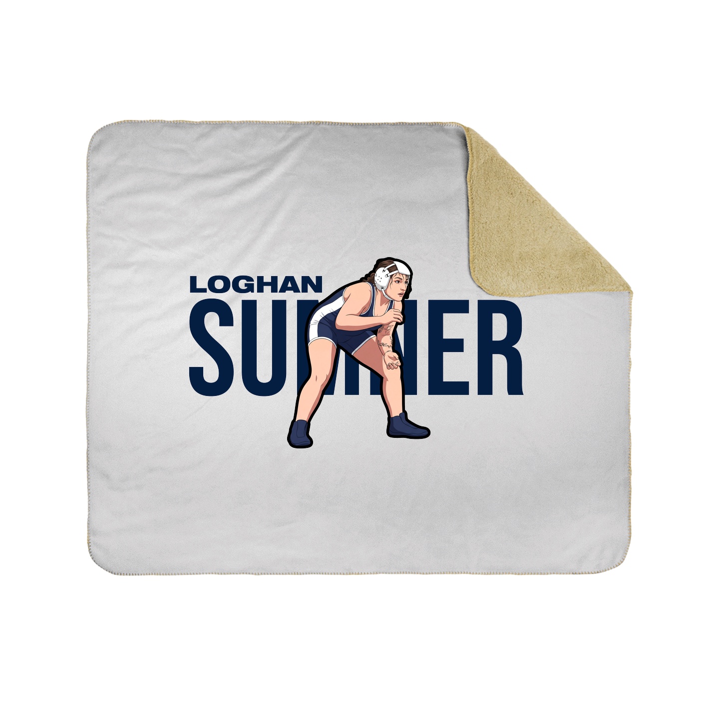 Throw Blanket — Player Name in White