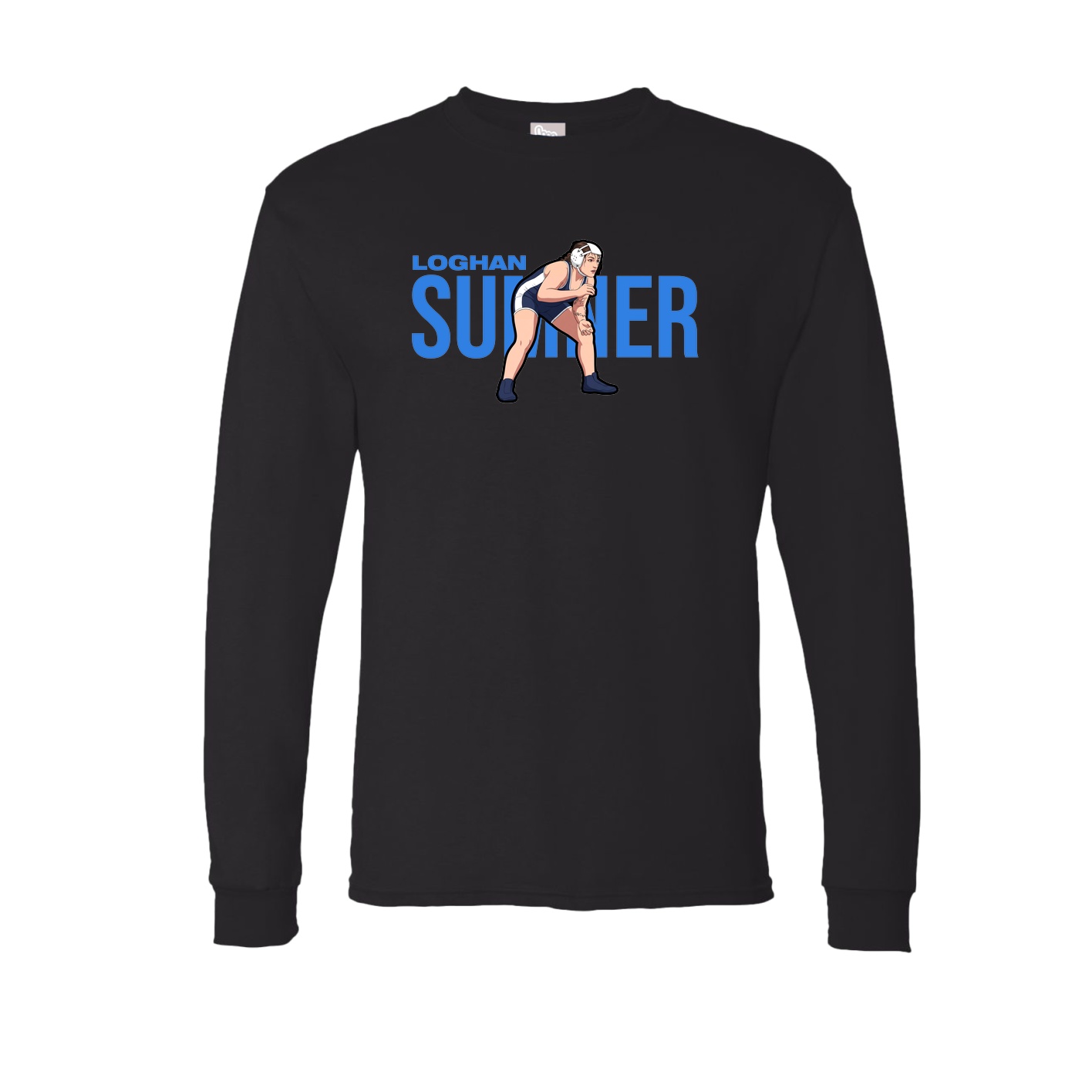 Long Sleeve Tee — Player Name in Black