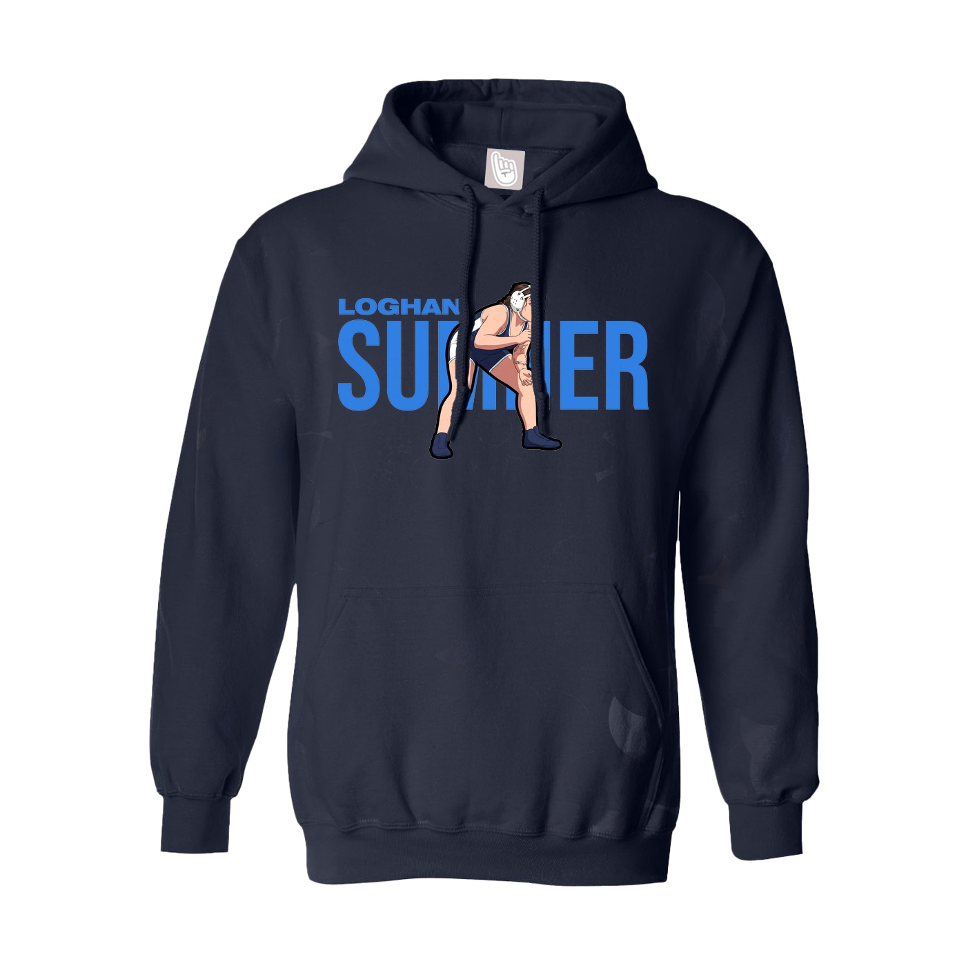 Youth Hoodie — Player Name in Navy