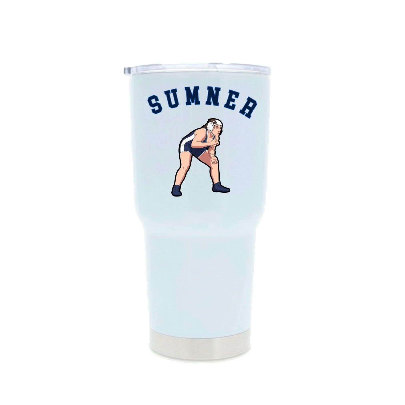 30oz Stainless Steel Tumbler — Shirsey Arch in White