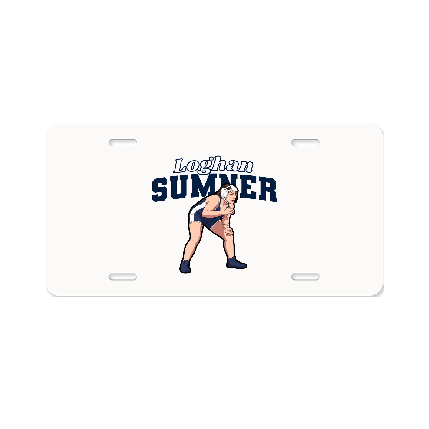 License Plate — Name Arch in Classic