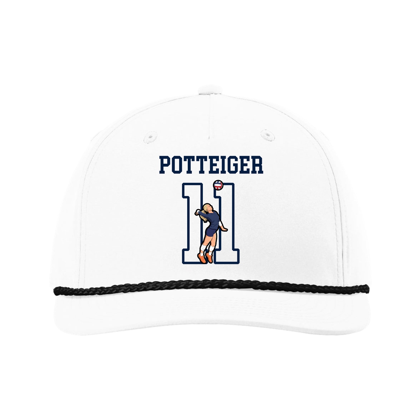Five-Panel Classic Rope Cap — Shirsey in White