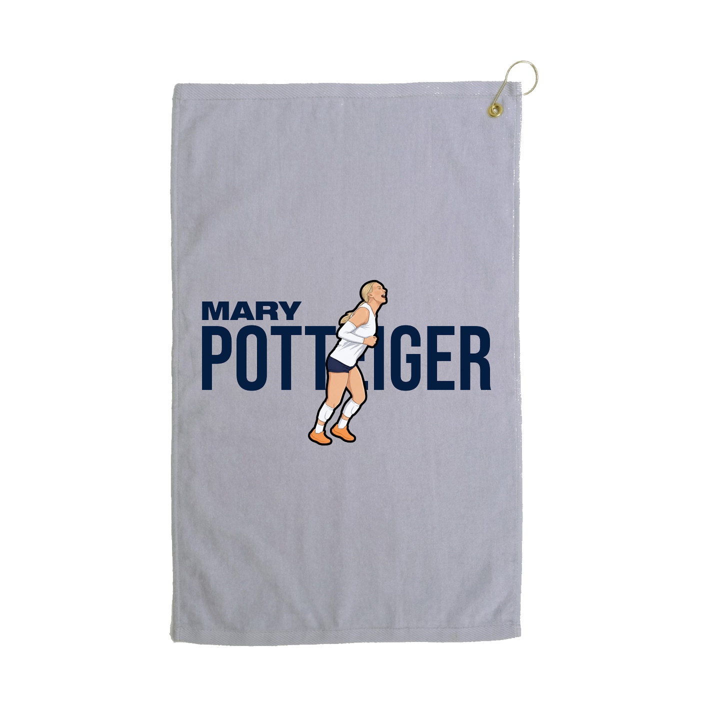Golf Towel — Player Name in Grey