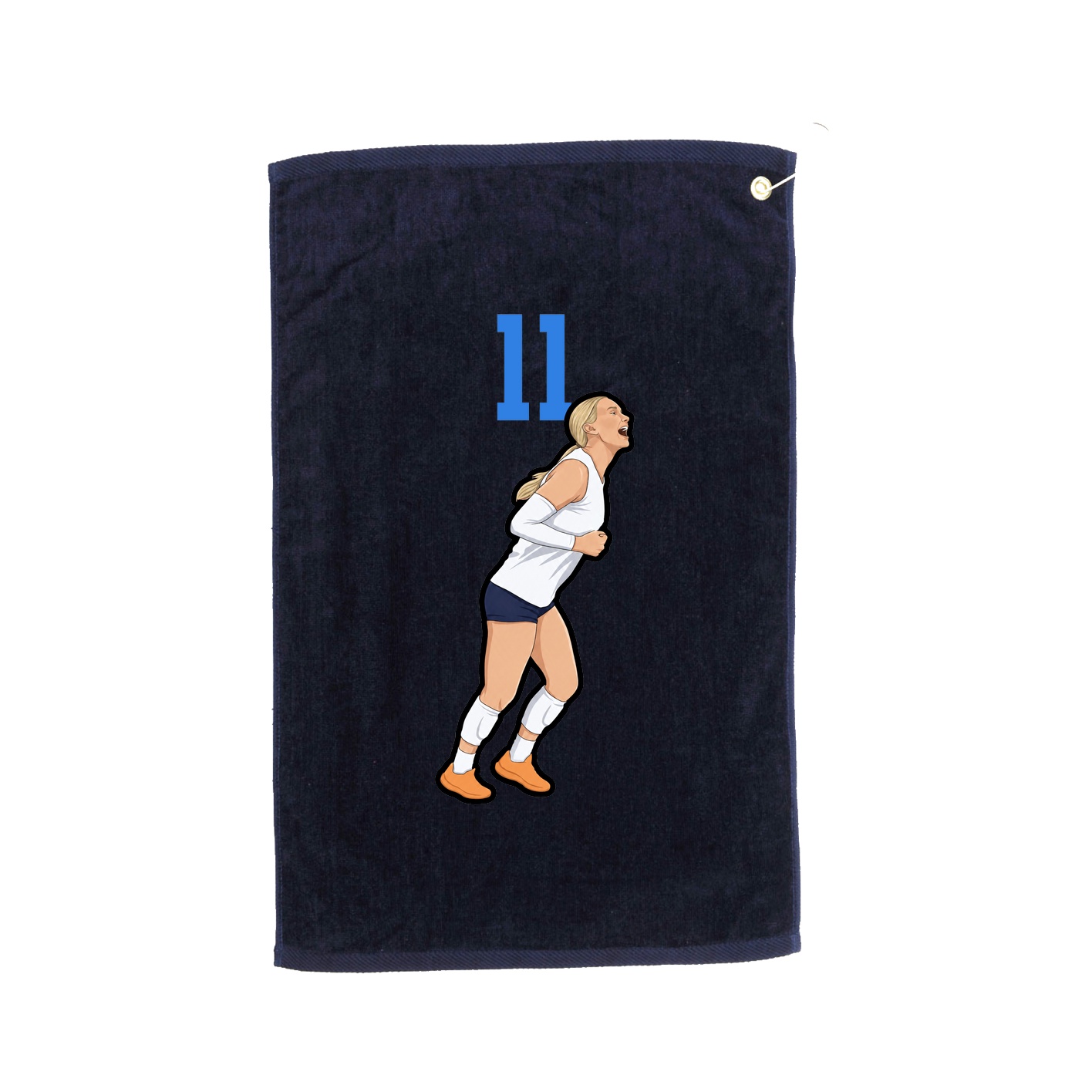 Golf Towel — Number Top in Navy