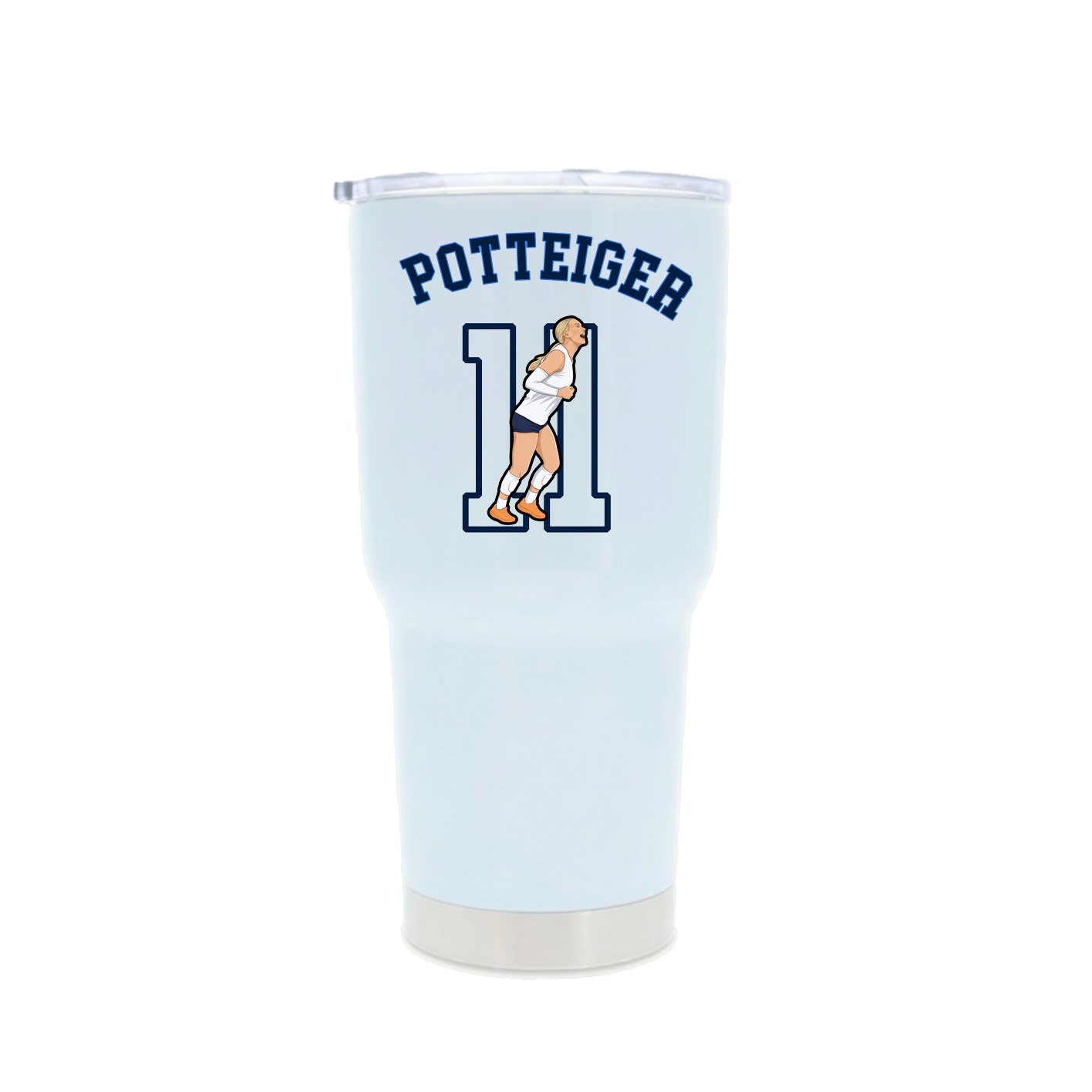 30oz Stainless Steel Tumbler — Shirsey Arch in White
