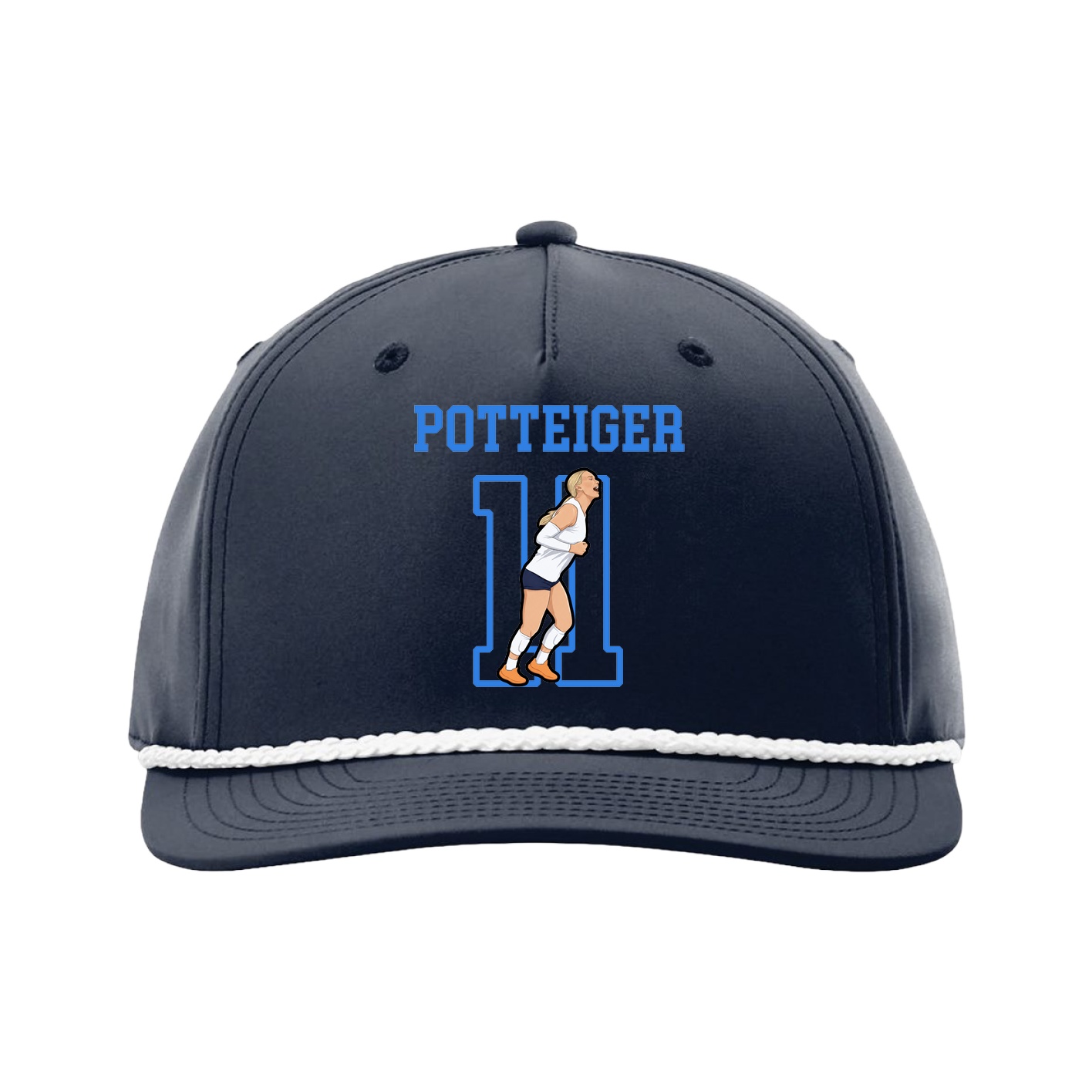 Five-Panel Classic Rope Cap — Shirsey in Navy