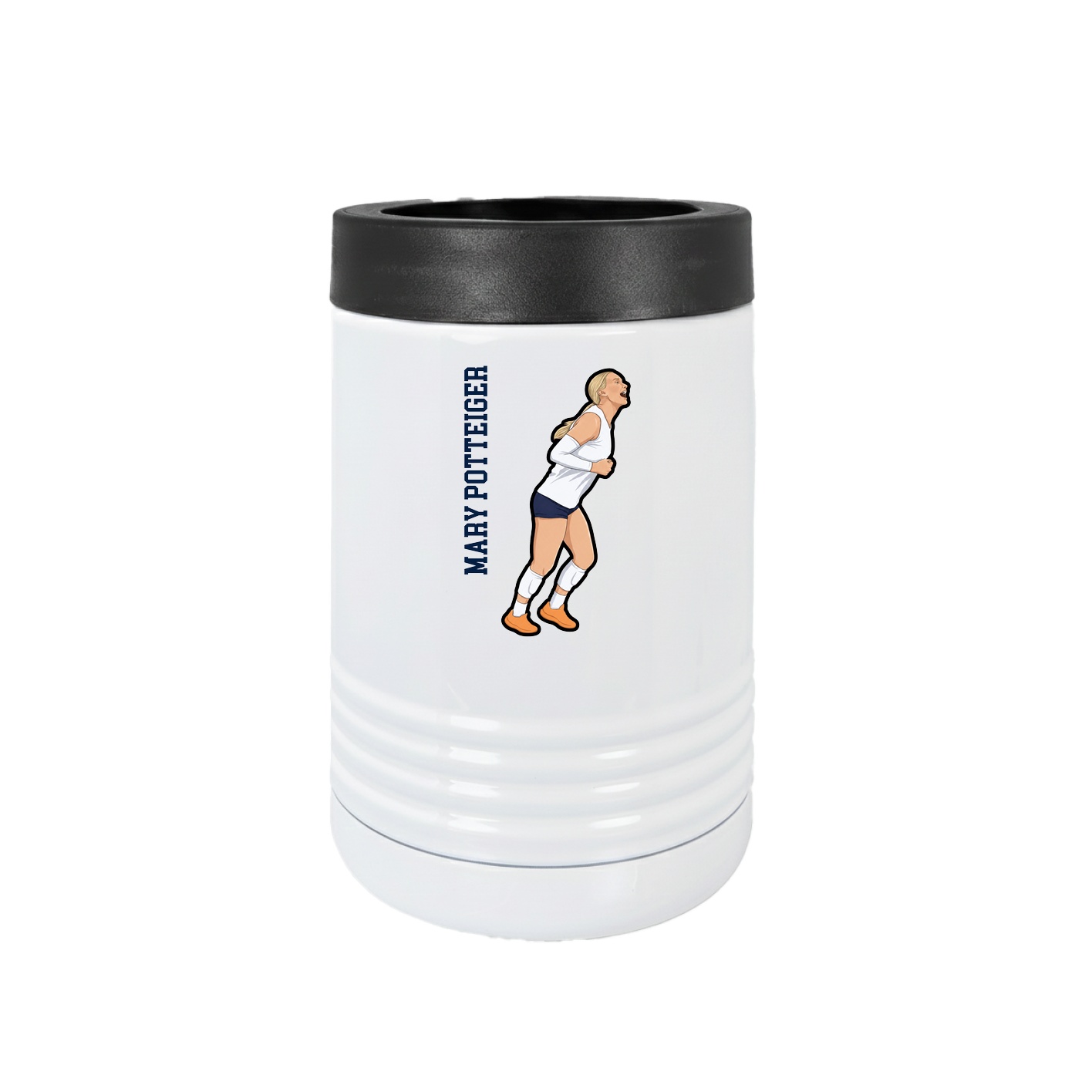 Beverage Holder — Name Vertical in White