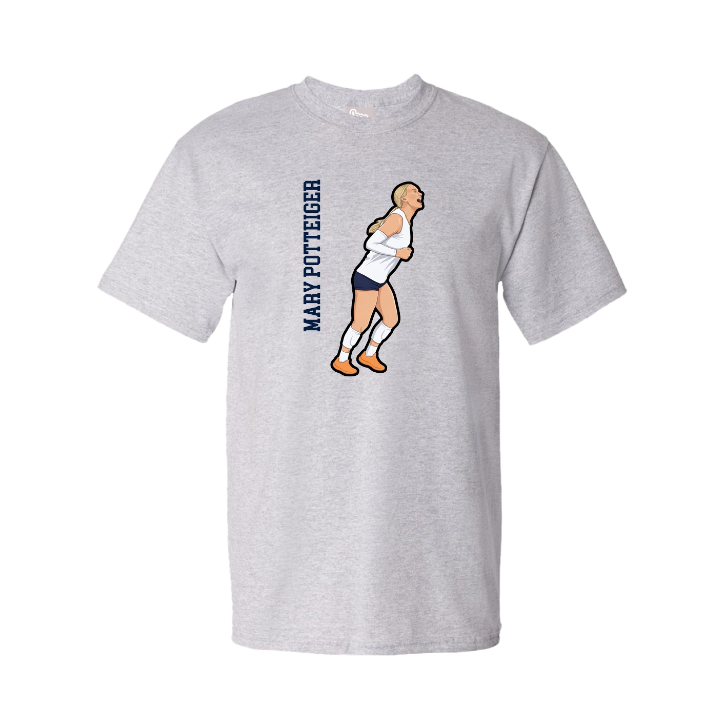 Tee — Name Vertical in Grey