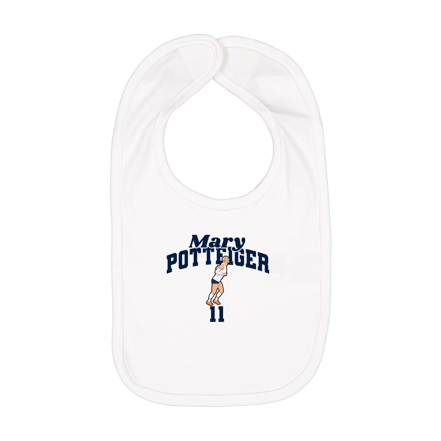 Infant Bib — Signature Arch in White