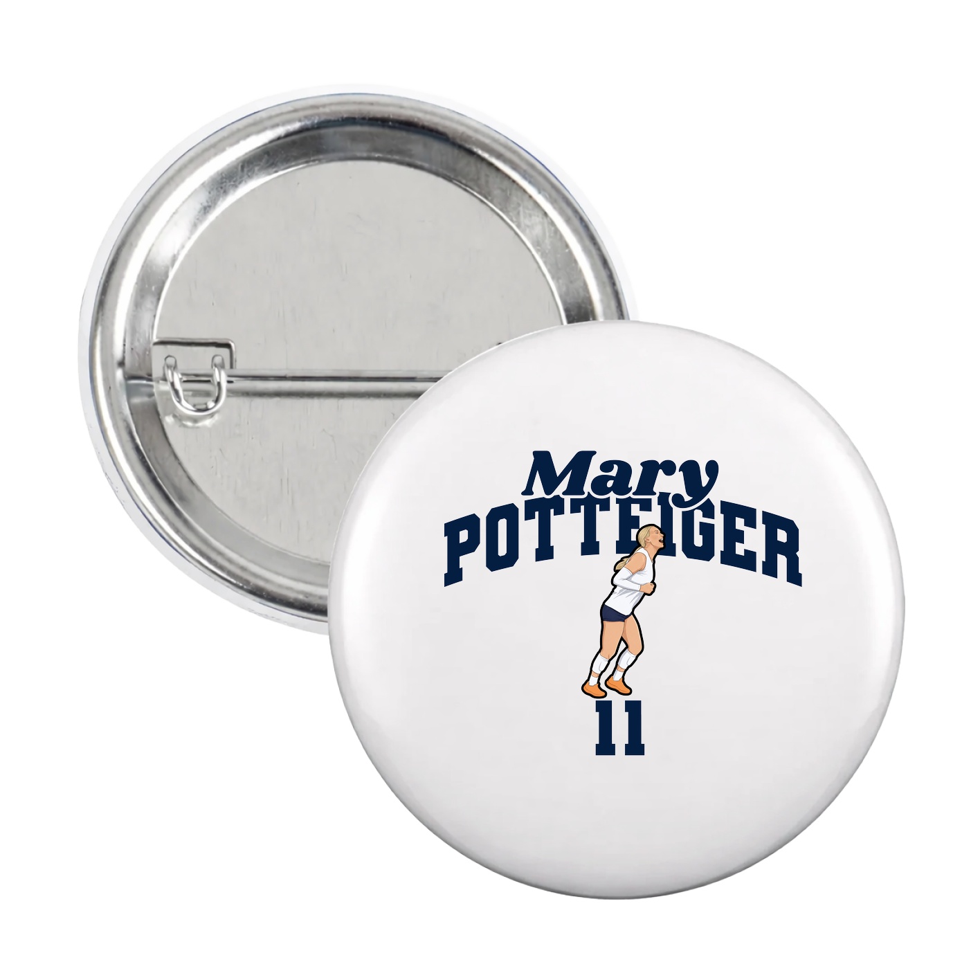 Game Day Button — Signature Arch in White