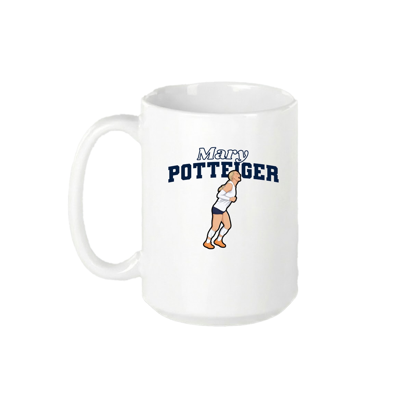 15oz Coffee Mug — Name Arch in White