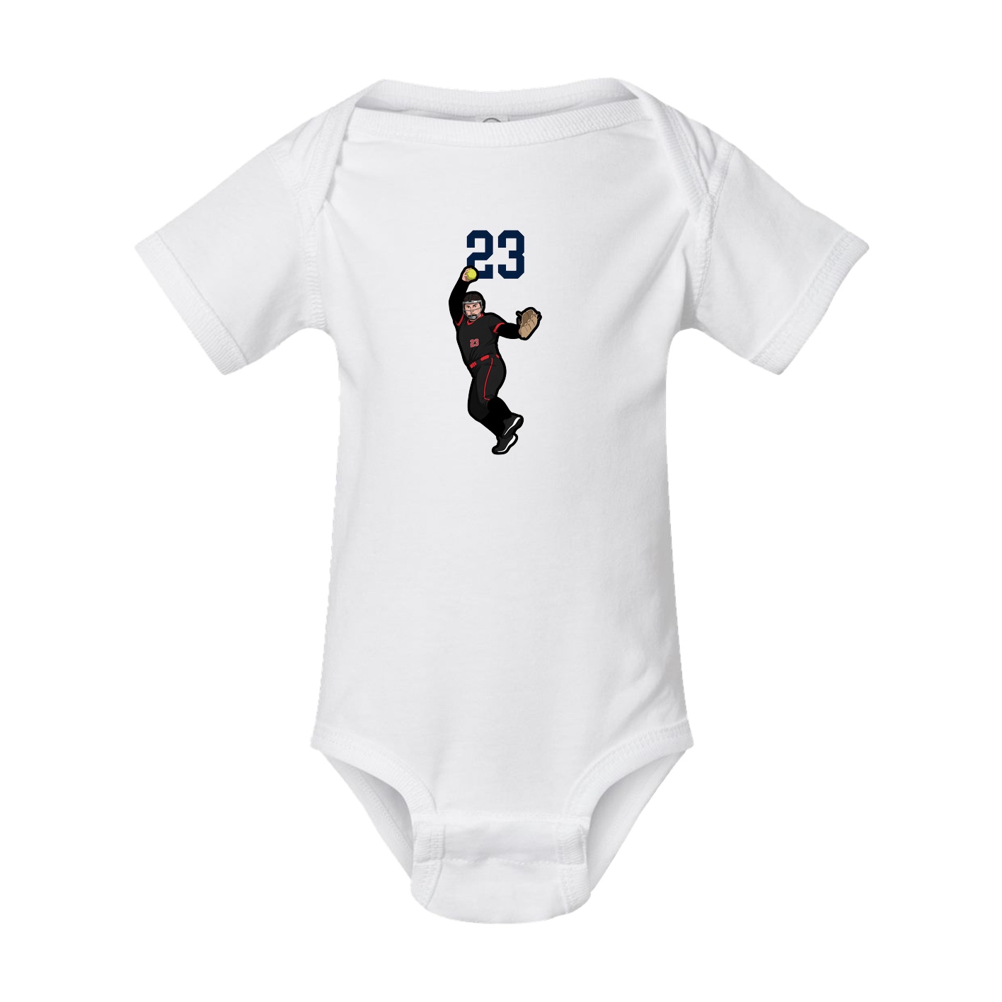 Baby Onesie — Number Top in White