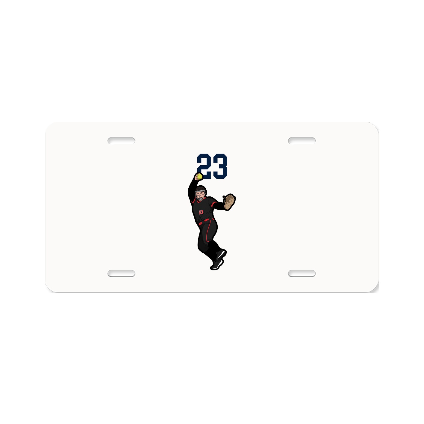 License Plate — Number Top in Classic
