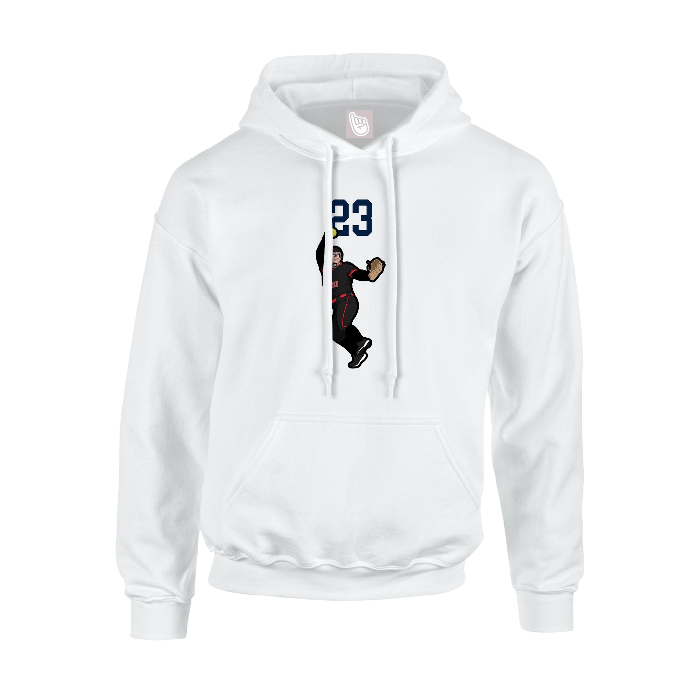Hoodie — Number Top in White
