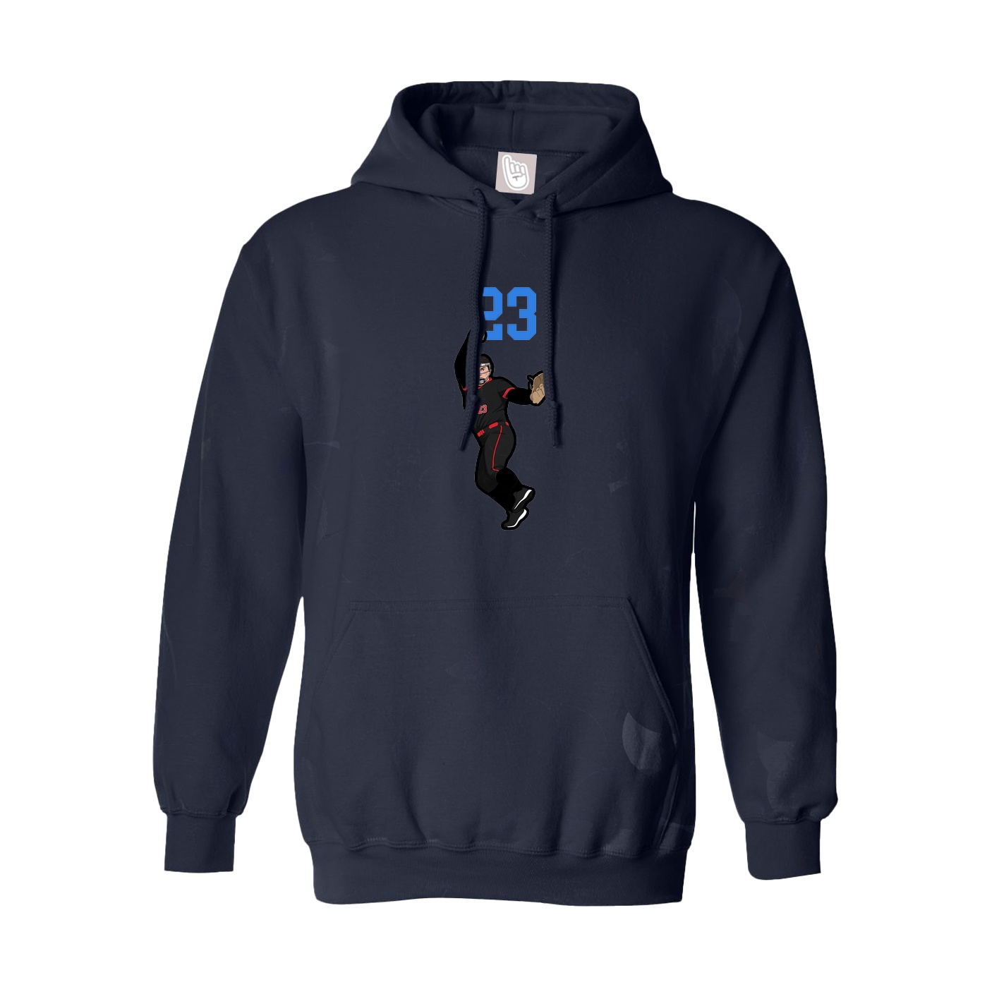Youth Hoodie — Number Top in Navy