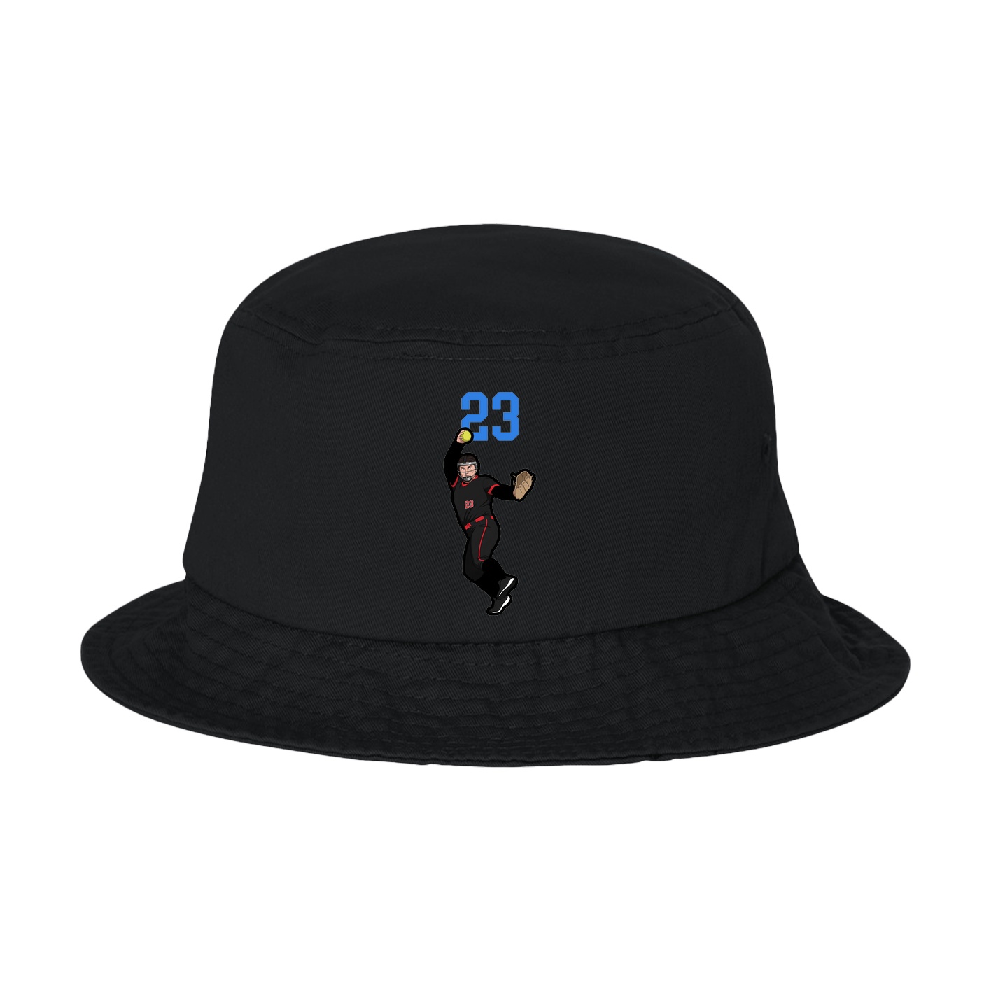 Bucket Cap — Number Top in Black