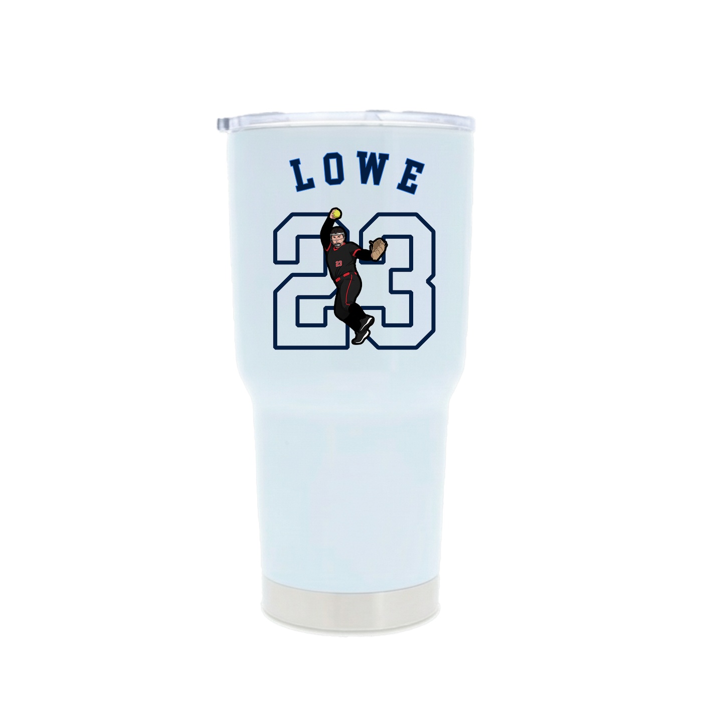 30oz Stainless Steel Tumbler — Shirsey Arch in White