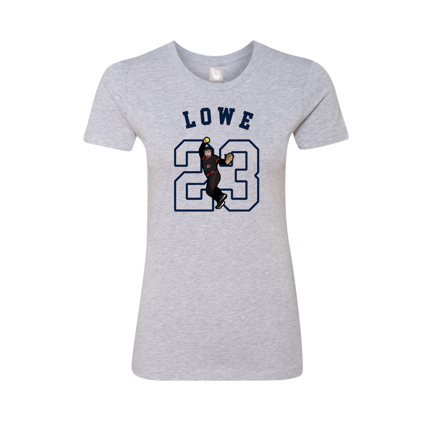 Fitted Women's Tee — Shirsey Arch in Grey