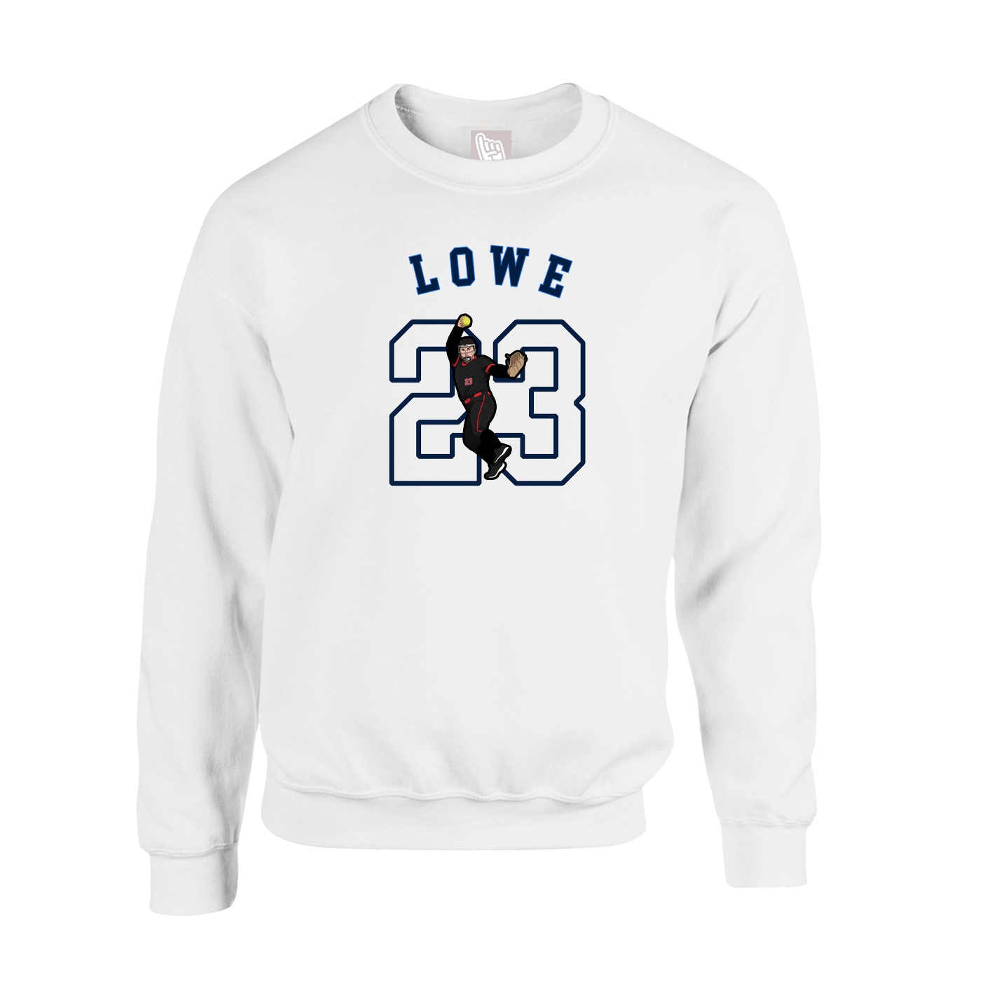 Fleece Crew — Shirsey Arch in White