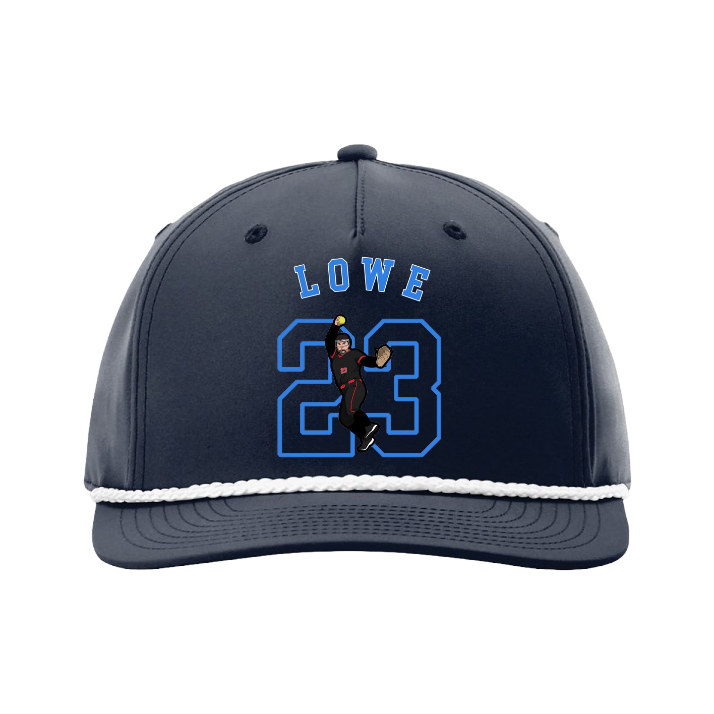 Five-Panel Classic Rope Cap — Shirsey Arch in Navy