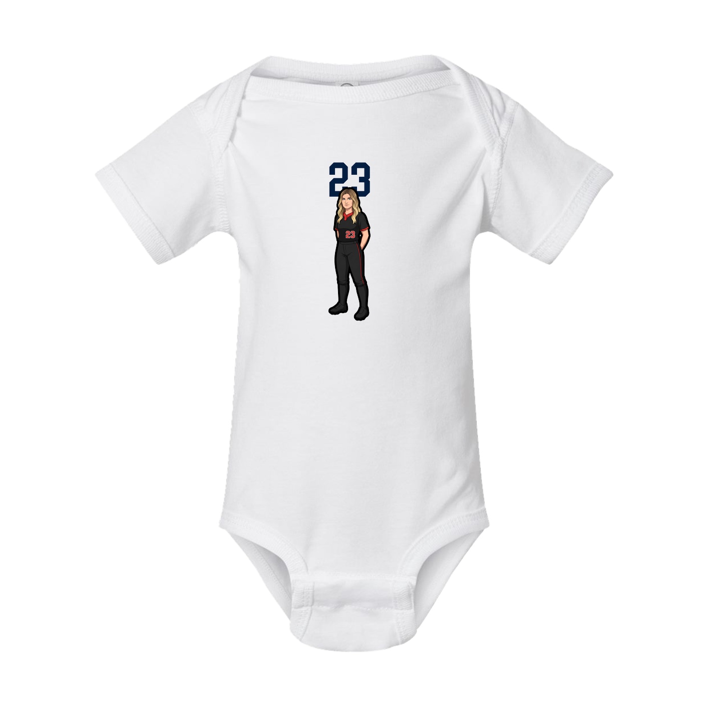 Baby Onesie — Number Top in White
