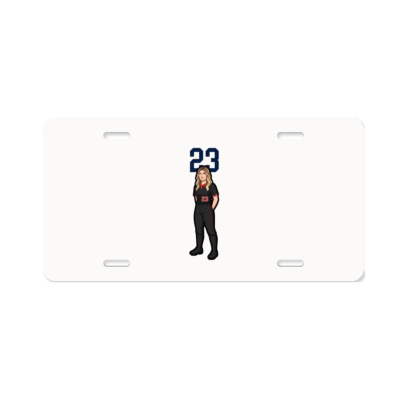 License Plate — Number Top in Classic