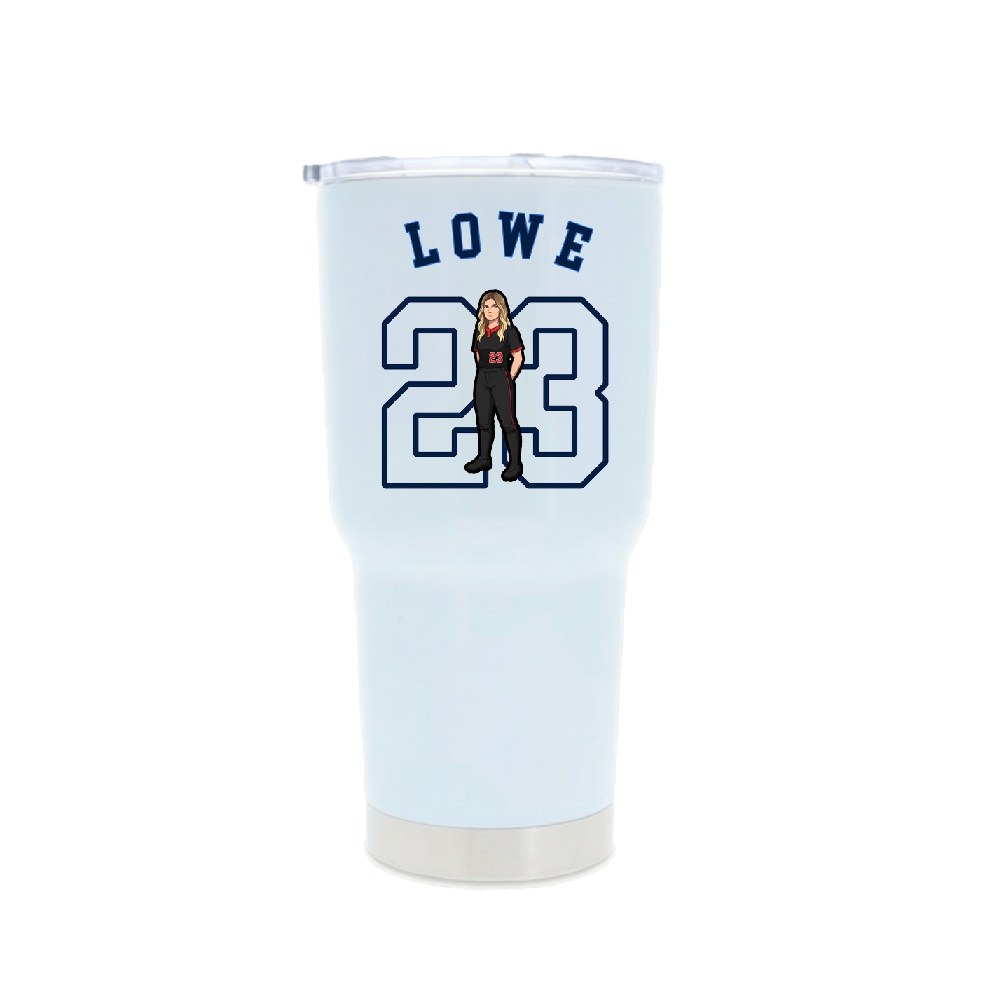 30oz Stainless Steel Tumbler — Shirsey Arch in White