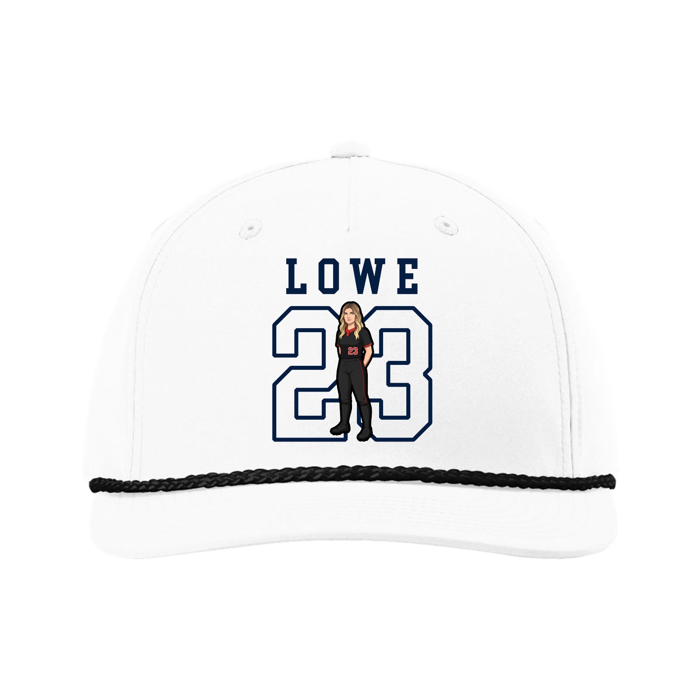 Five-Panel Classic Rope Cap — Shirsey in White