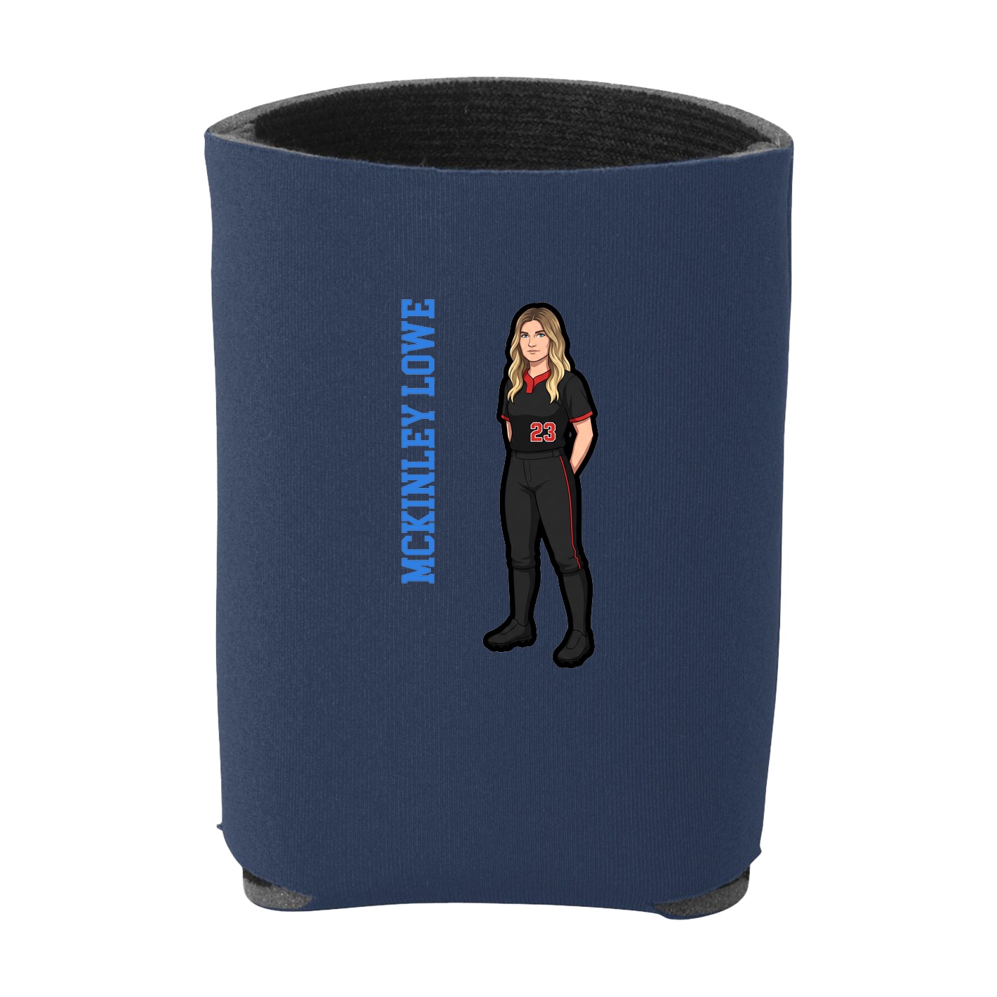 Can Holder — Name Vertical in Navy