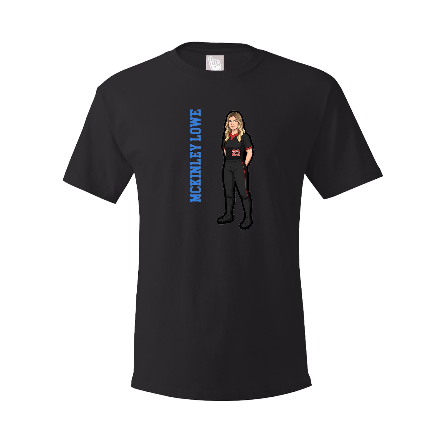 Tee — Name Vertical in Black