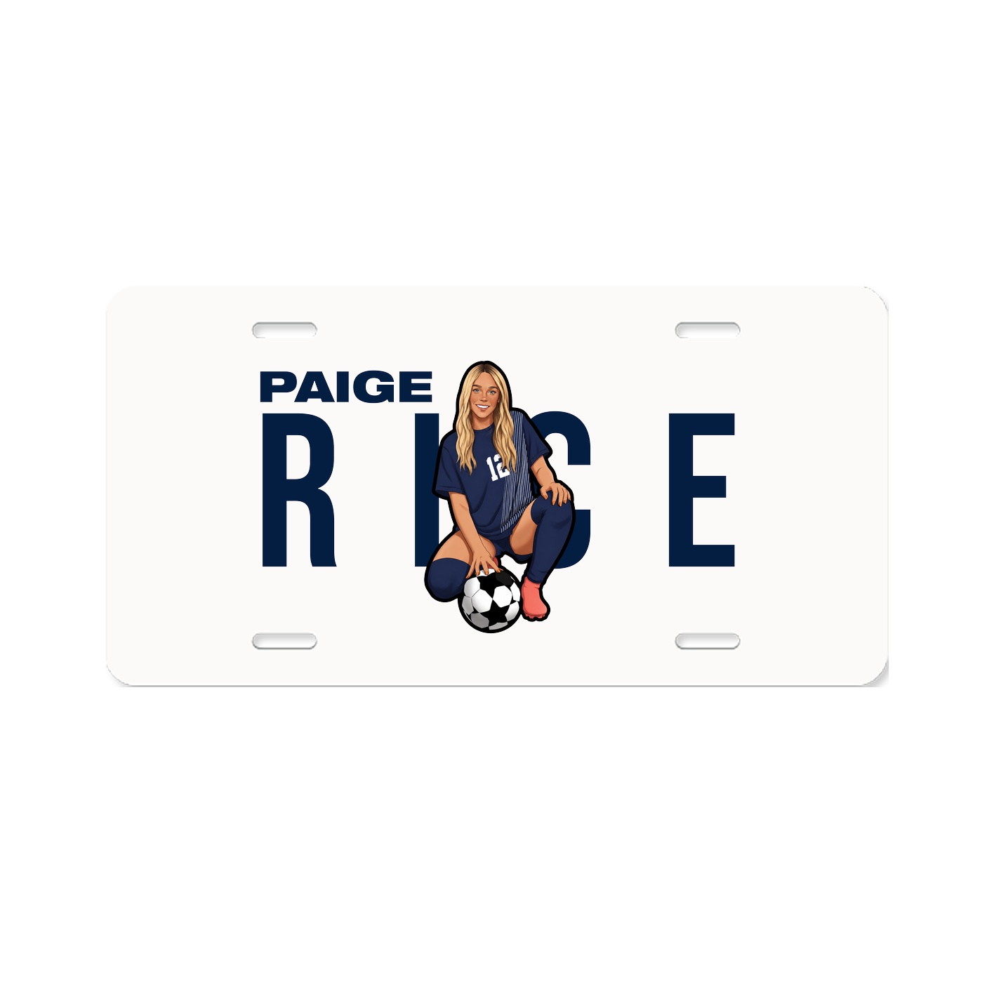 License Plate — Player Name in Classic