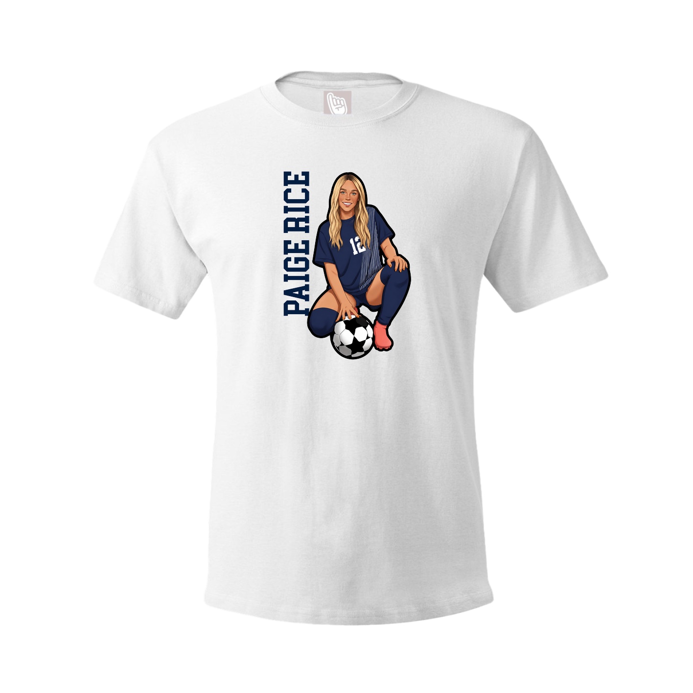 Youth Tee — Name Vertical in White