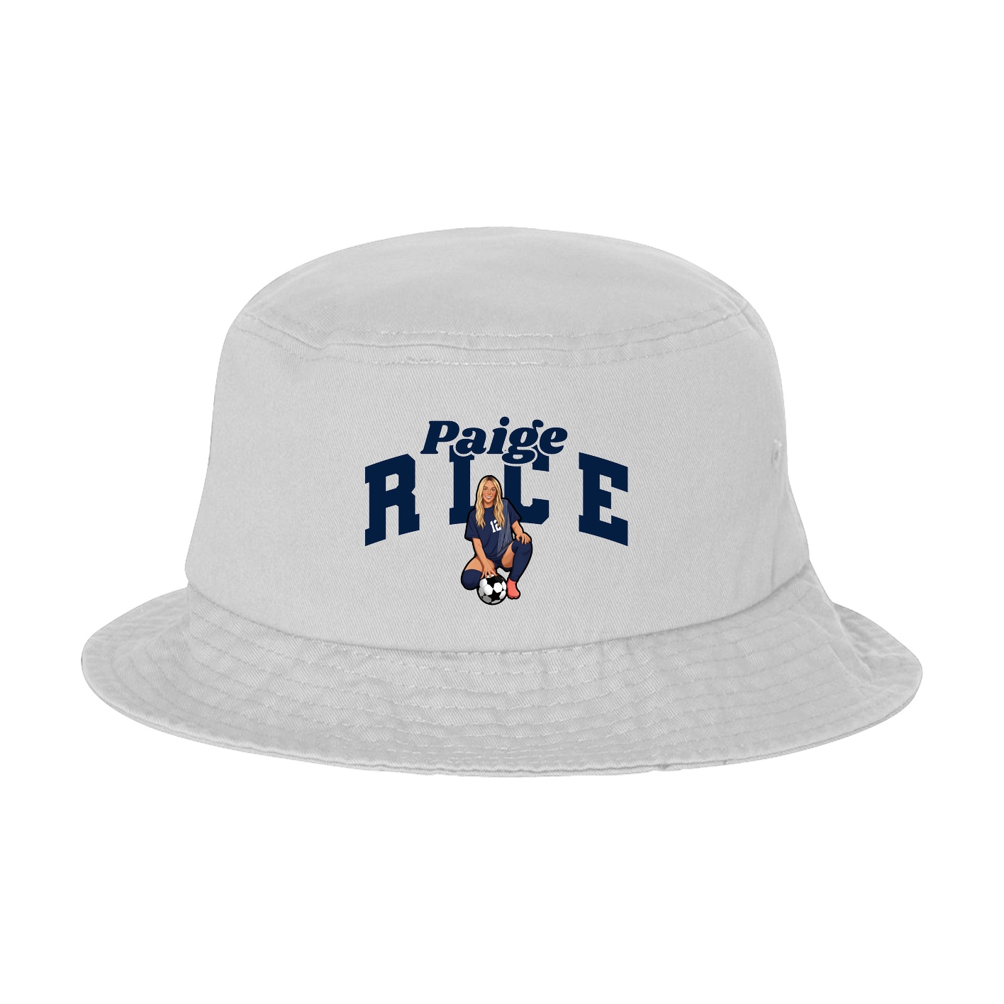 Bucket Cap — Signature Arch in White