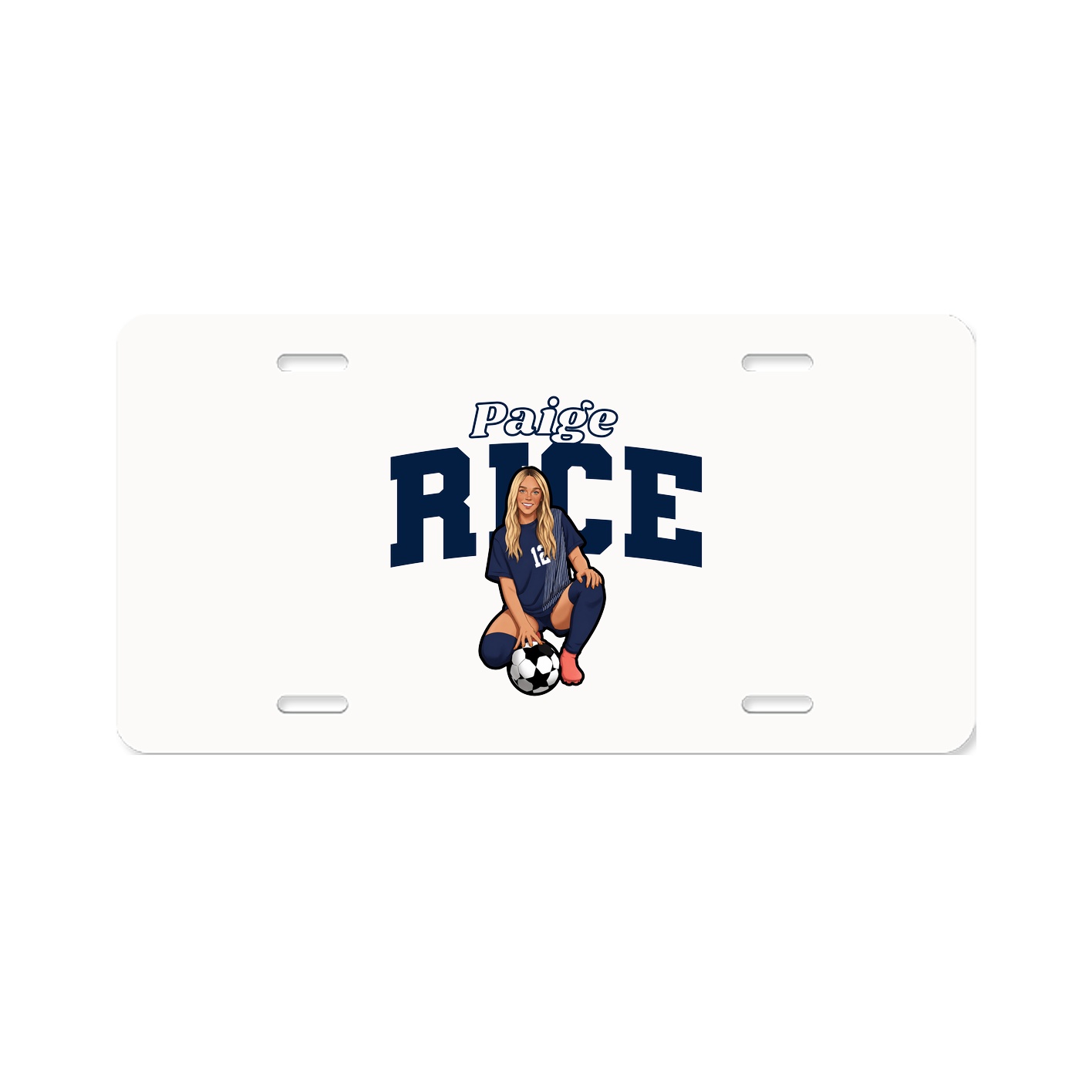 License Plate — Name Arch in Classic