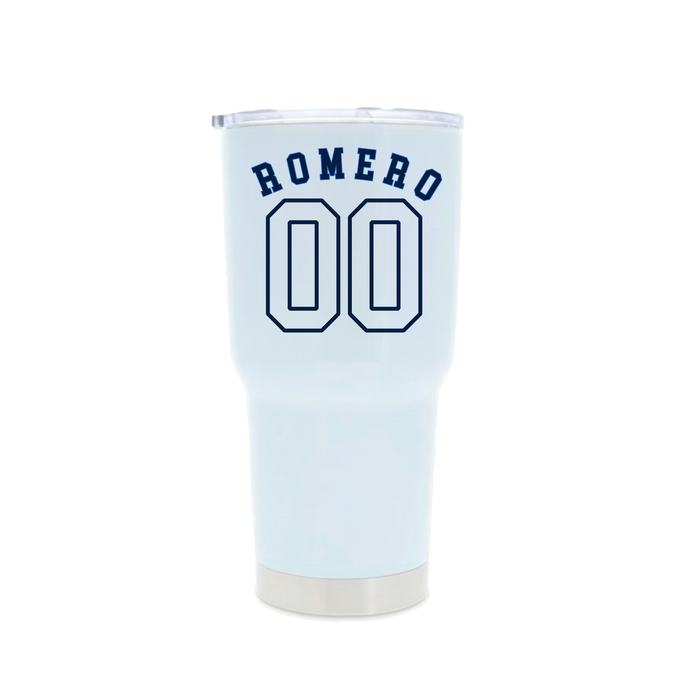 30oz Stainless Steel Tumbler — Shirsey Arch in White