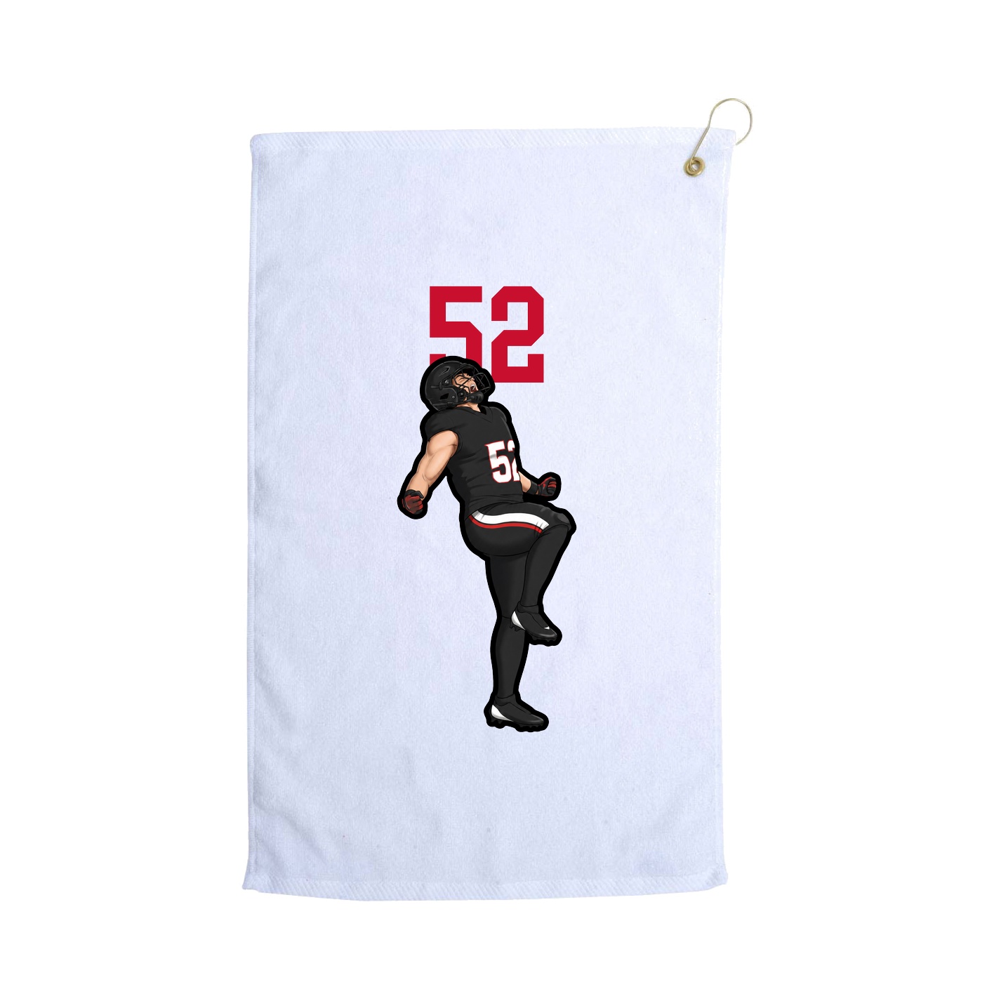 Golf Towel — Number Top in White
