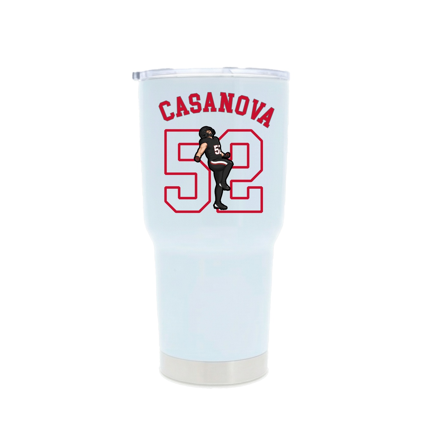 30oz Stainless Steel Tumbler — Shirsey Arch in White