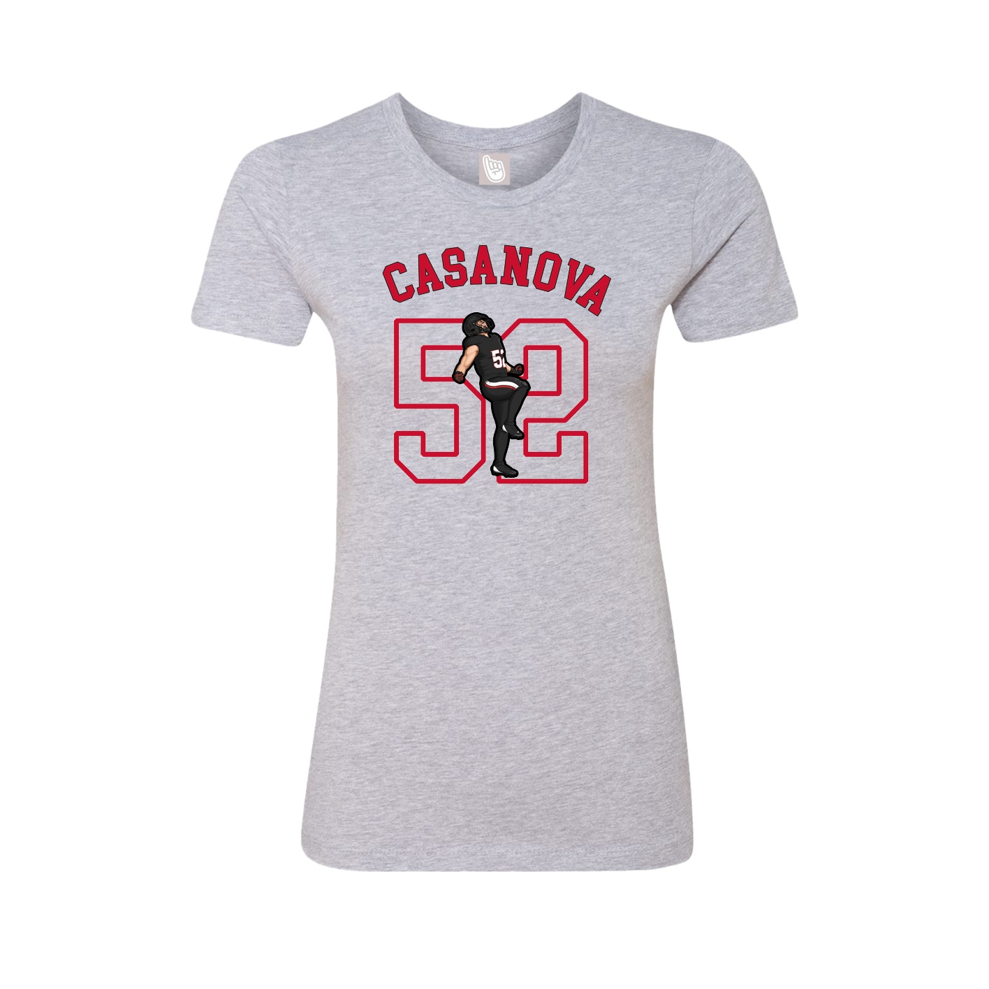 Fitted Women's Tee — Shirsey Arch in Grey