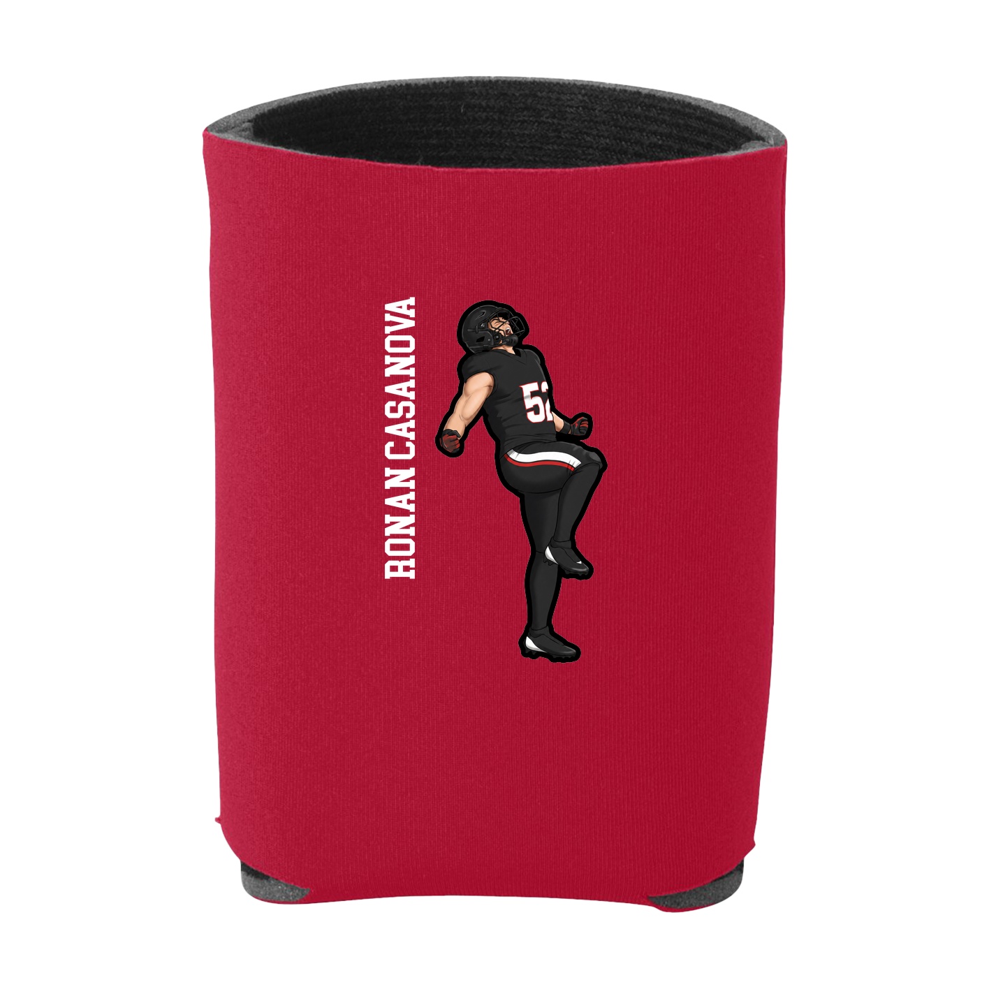 Can Holder — Name Vertical in Red