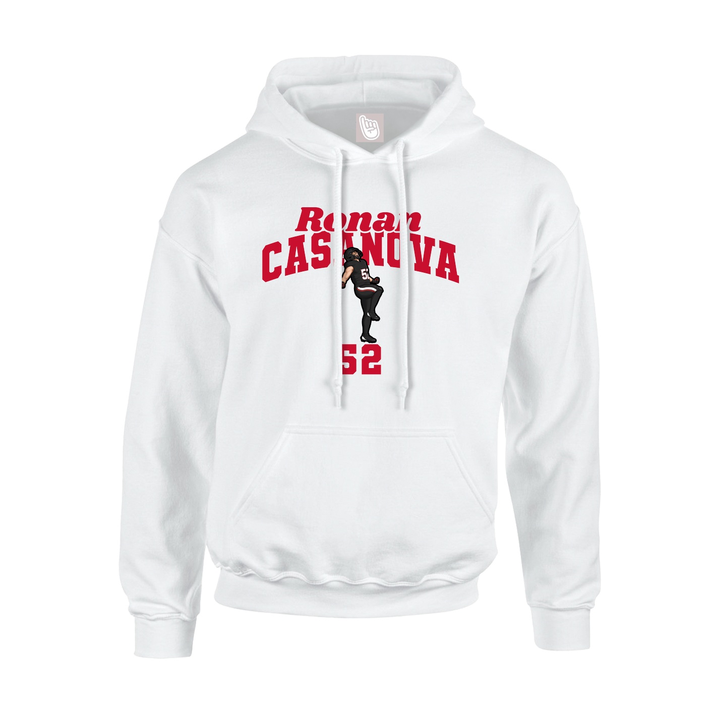Hoodie — Signature Arch in White