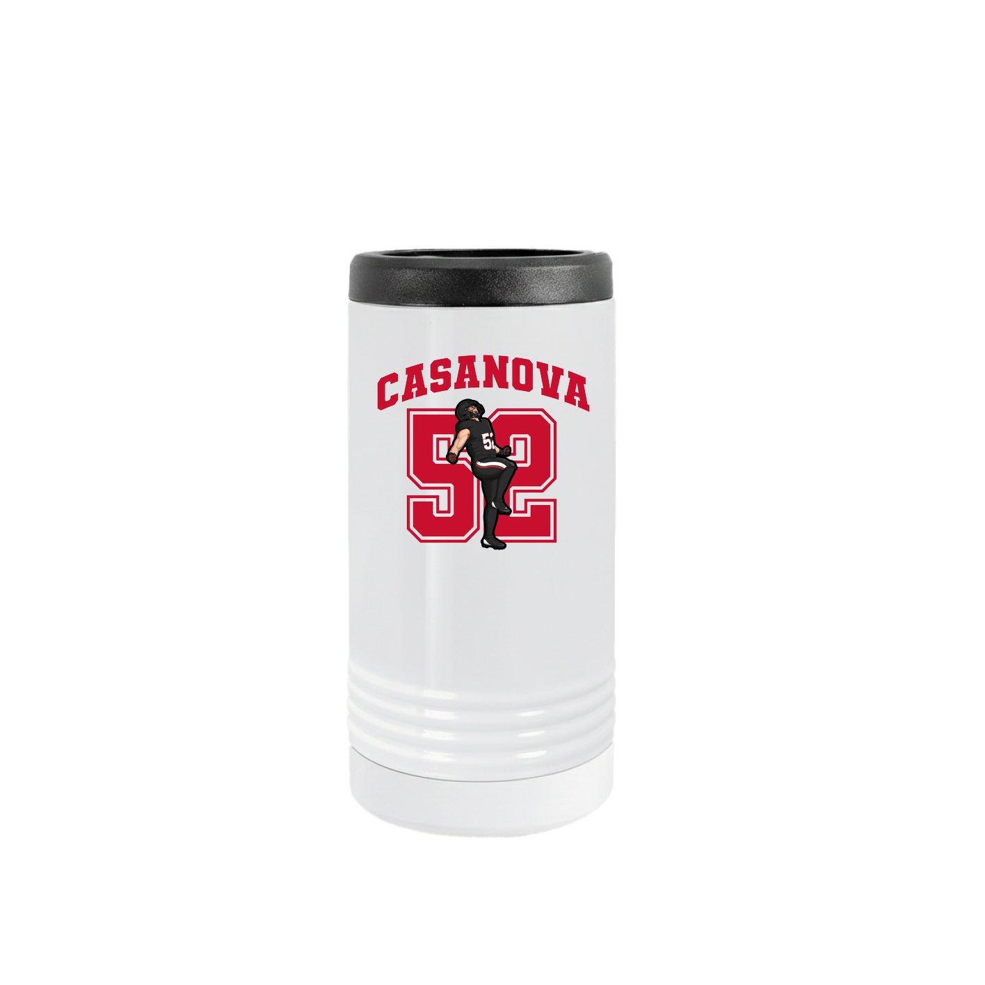 Slim Beverage Holder — Number in White