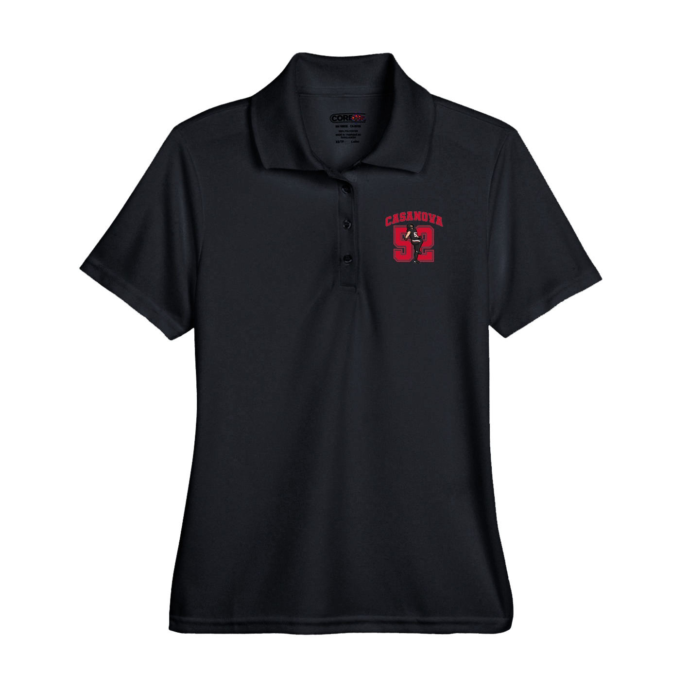 Performance Polo — Number in Black