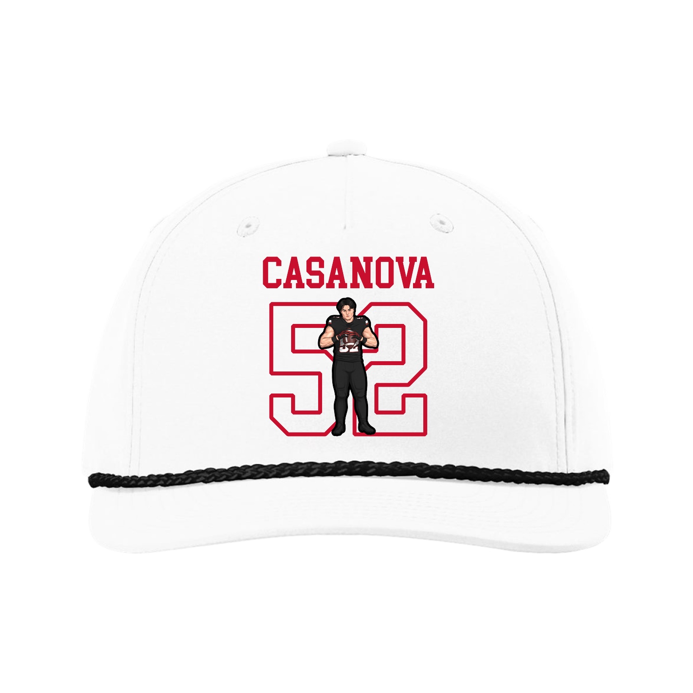 Five-Panel Classic Rope Cap — Shirsey in White