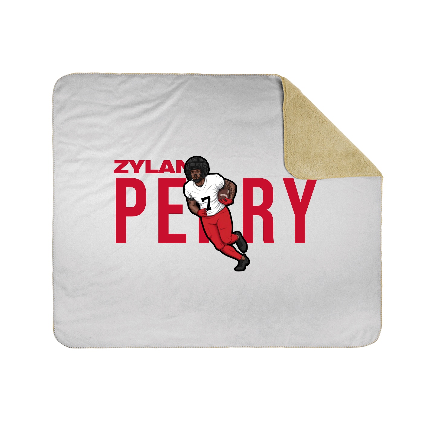 Throw Blanket — Player Name in White