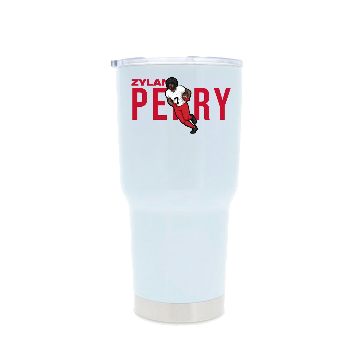 30oz Stainless Steel Tumbler — Player Name in White